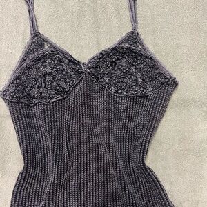 Elegant Black Lace Knit Top